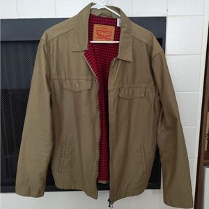 Levi's Men's Brown Shirt Jacket with Red Lining